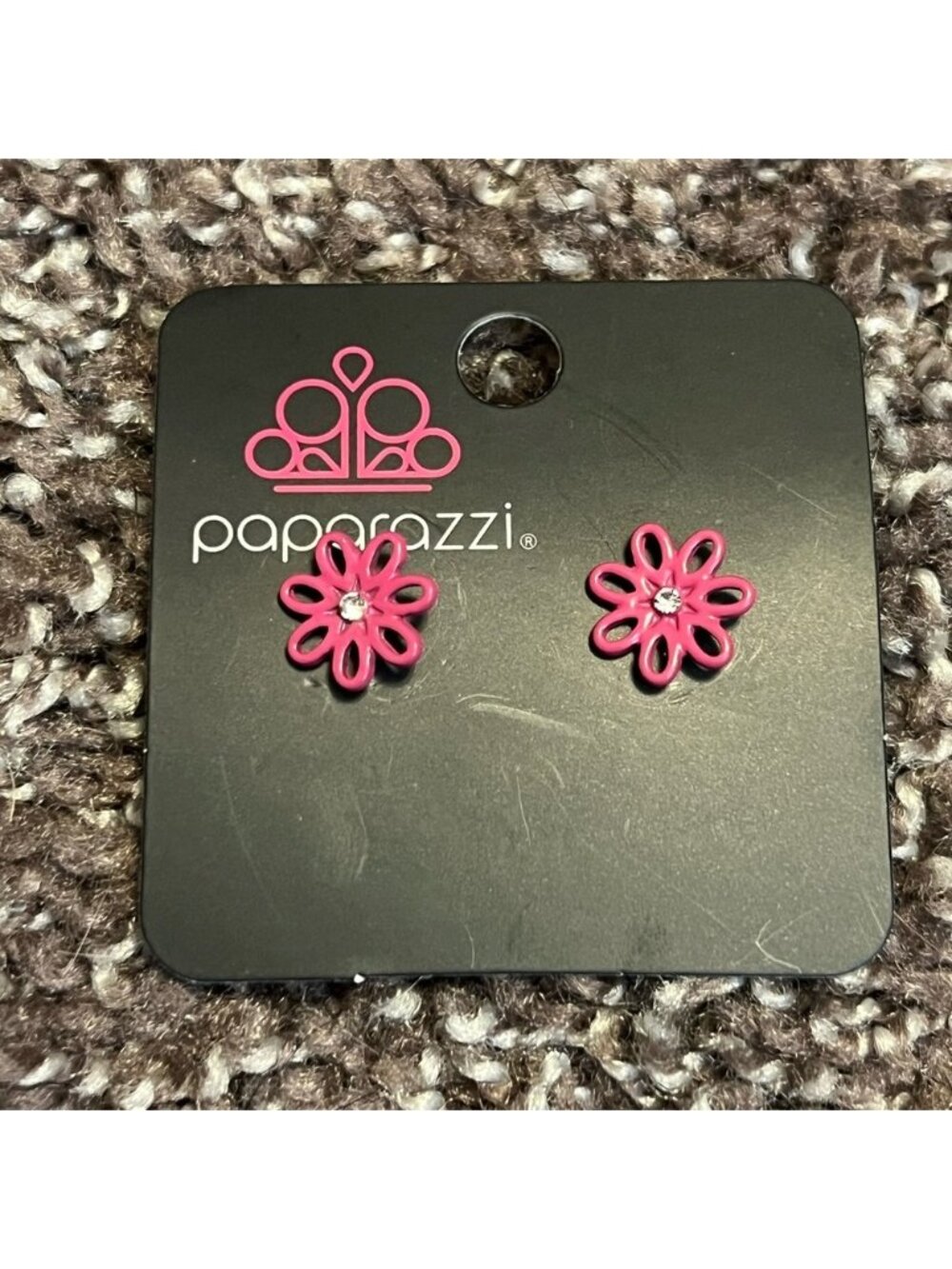 Paparazzi Pink Flower Stud Earrings